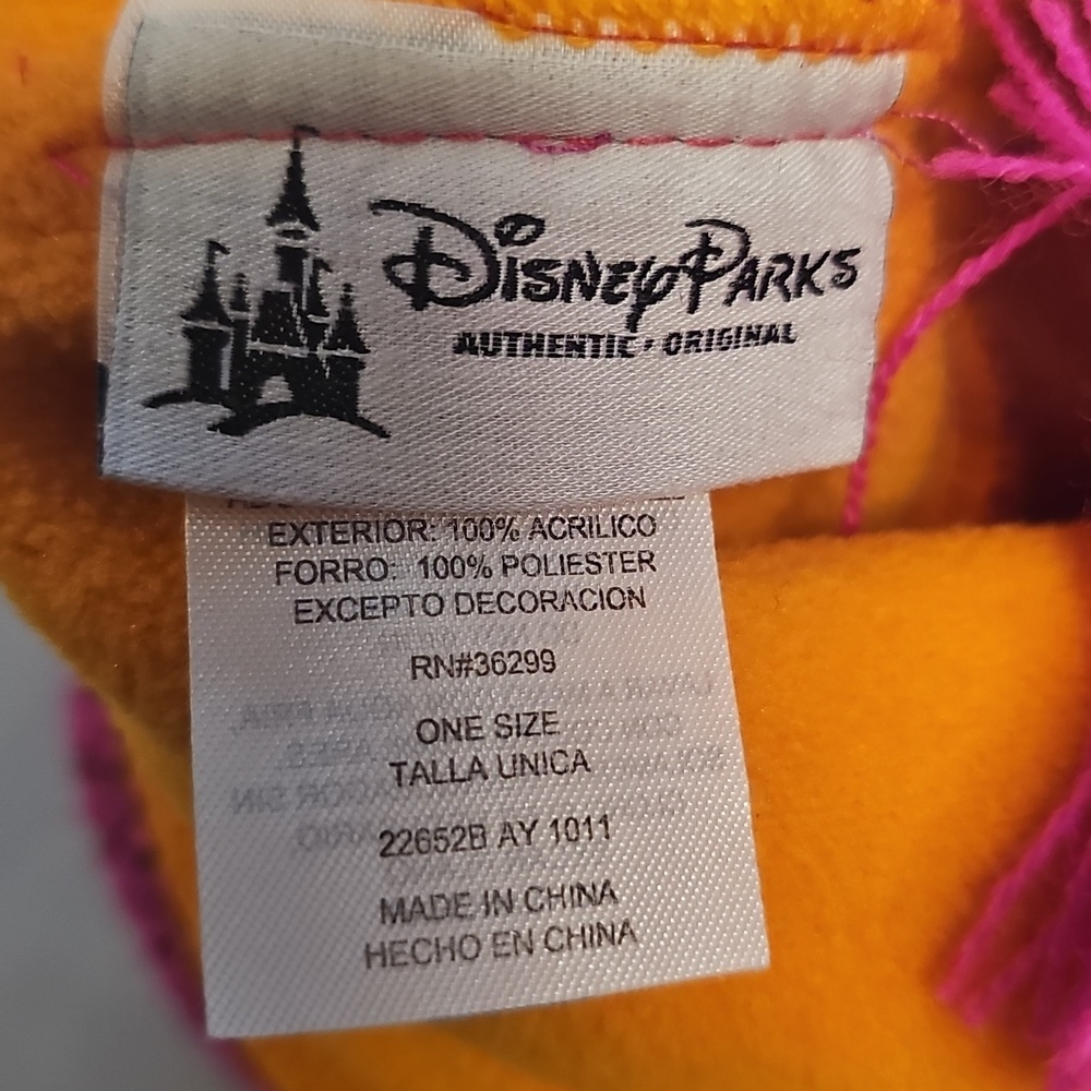 Vibrant Pink and Orange Knit Character Hat ( One Size) - Picture 2 of 4